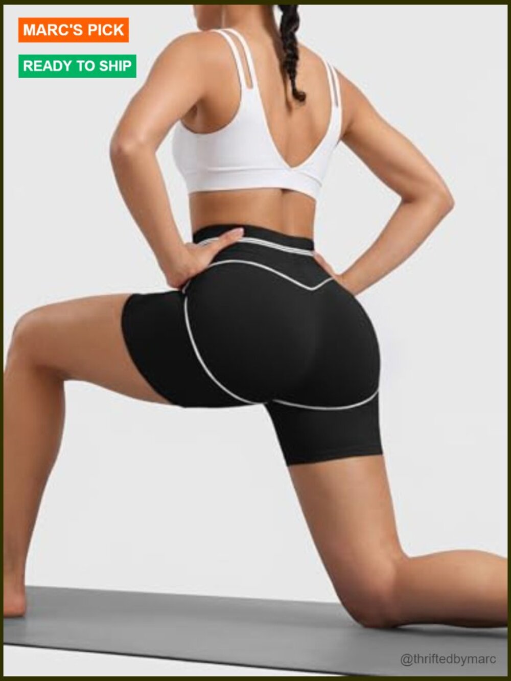 Buttery Soft High Waisted Biker Shorts 6" - Workout Yoga Gym Athletic - Picture 3 of 7